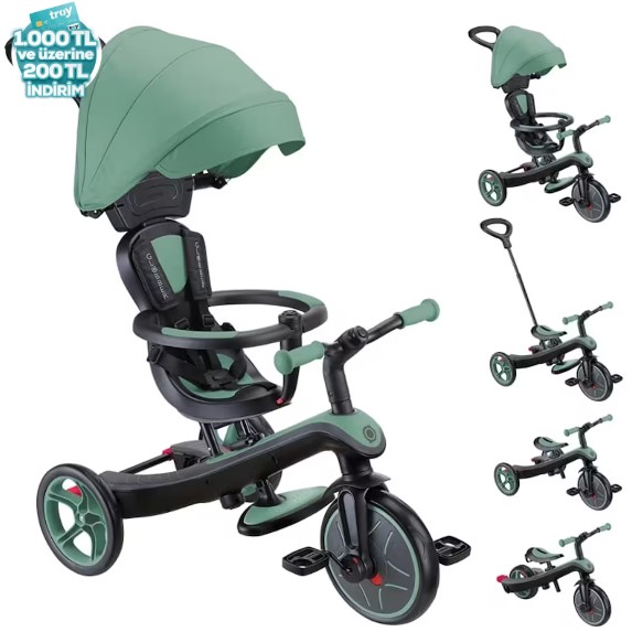 GLOBBER EXPLORER TRIKE 4in1 oliv grün