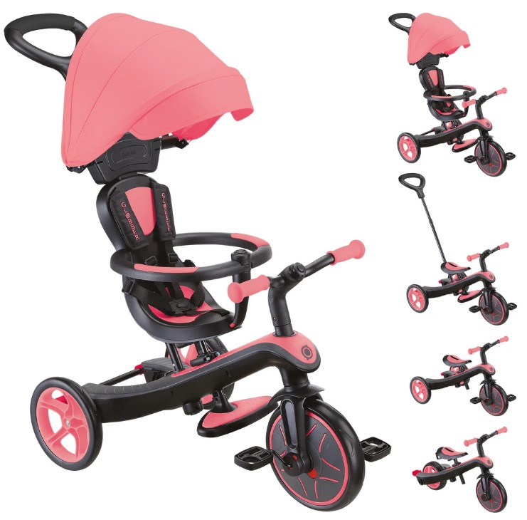 GLOBBER EXPLORER TRIKE 4in1 coral pink