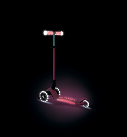 GLOBBER ELITE GLOW LIGHTS pastellrosa, mit Leuchtr