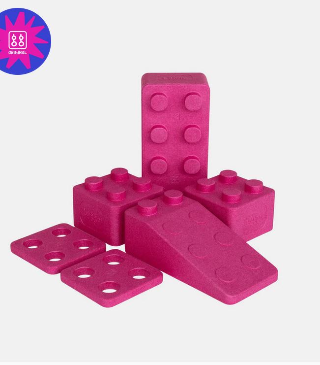 6-teiliges bygge Basis-Set "MONOKROM" Pink