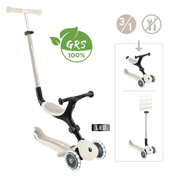 GLOBBER GO-UP ACTIVE LIGHTS ECO kokos weiß, mit Le